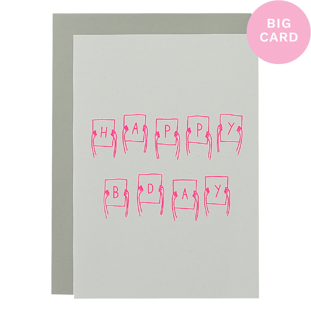 BIG CARD - POSTER BIRTHDAY - various colours