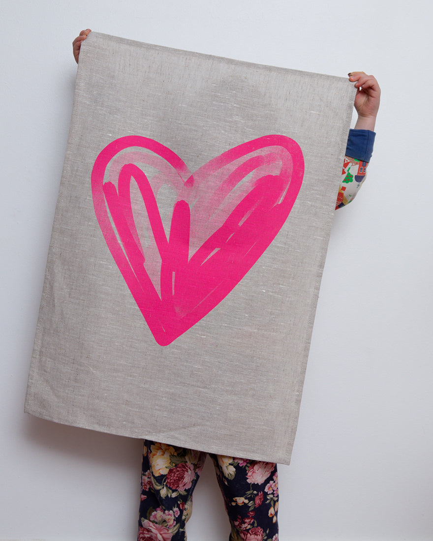 Cute Kid with Heart Artwork