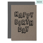 3D BIRTHDAY - various colours - Retail / Black on natural card