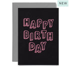 3D BIRTHDAY - various colours - Retail / Sherbet on black card