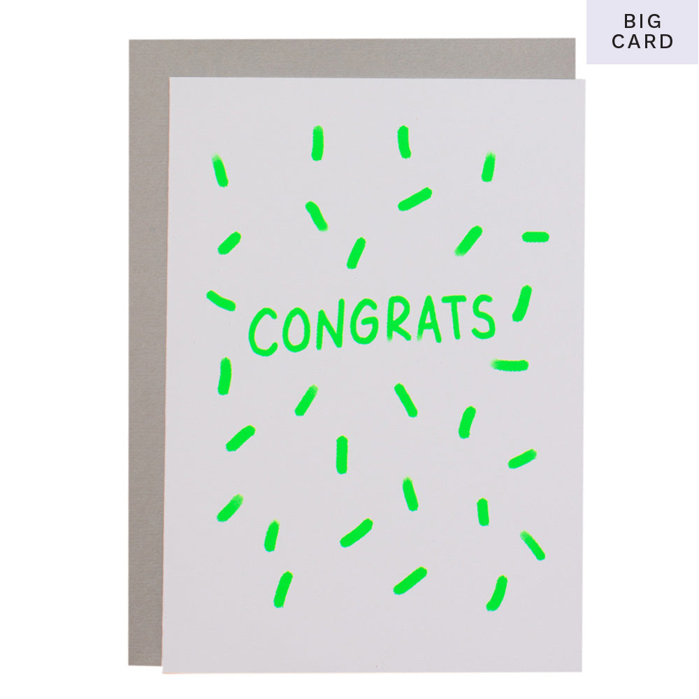 BIG CARD - CONGRATS - various colours