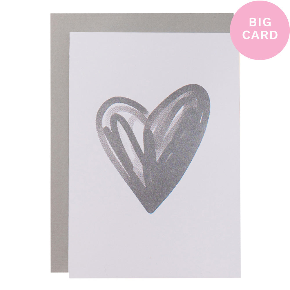 BIG CARD - HEART - various colours