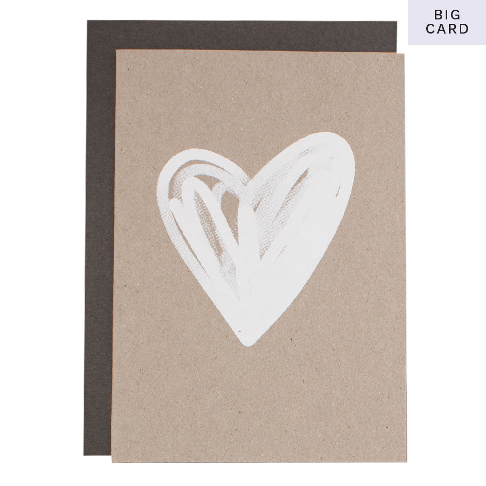 BIG CARD - HEART - various colours