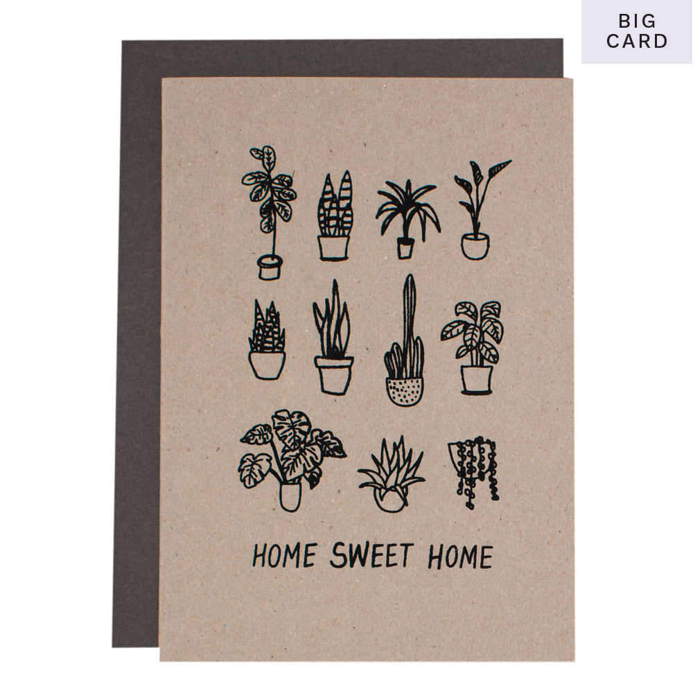 BIG CARD - HOME SWEET HOME - various colours