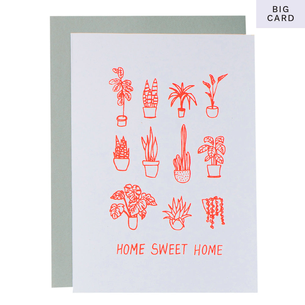 BIG CARD - HOME SWEET HOME - various colours