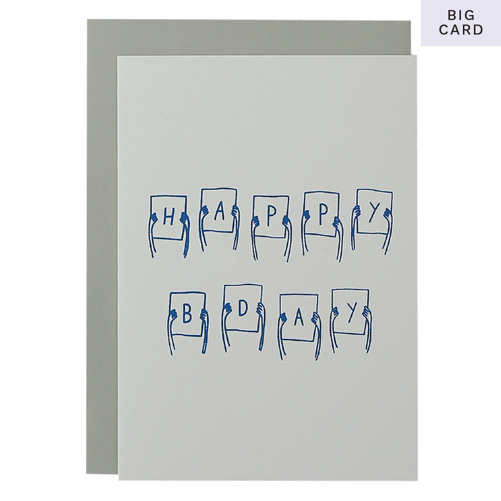 BIG CARD - POSTER BIRTHDAY - various colours