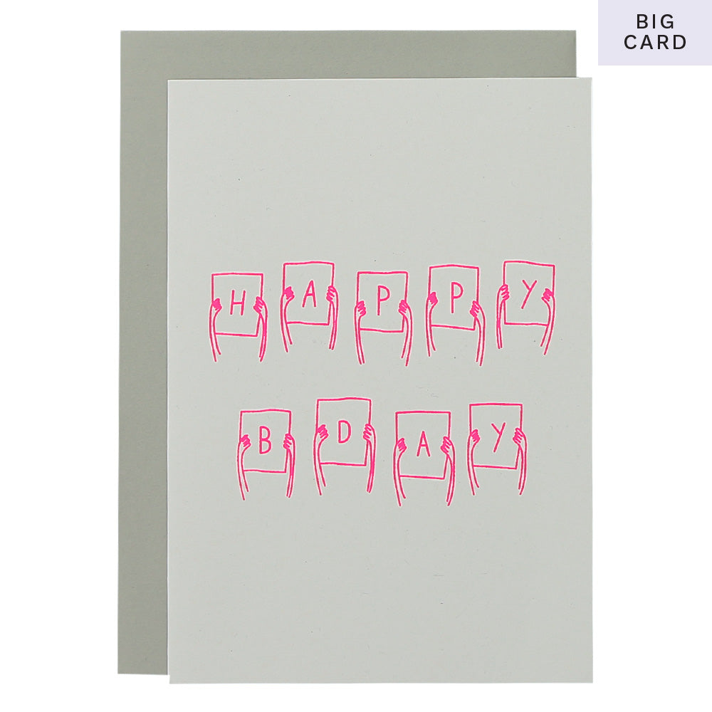 BIG CARD - POSTER BIRTHDAY - various colours