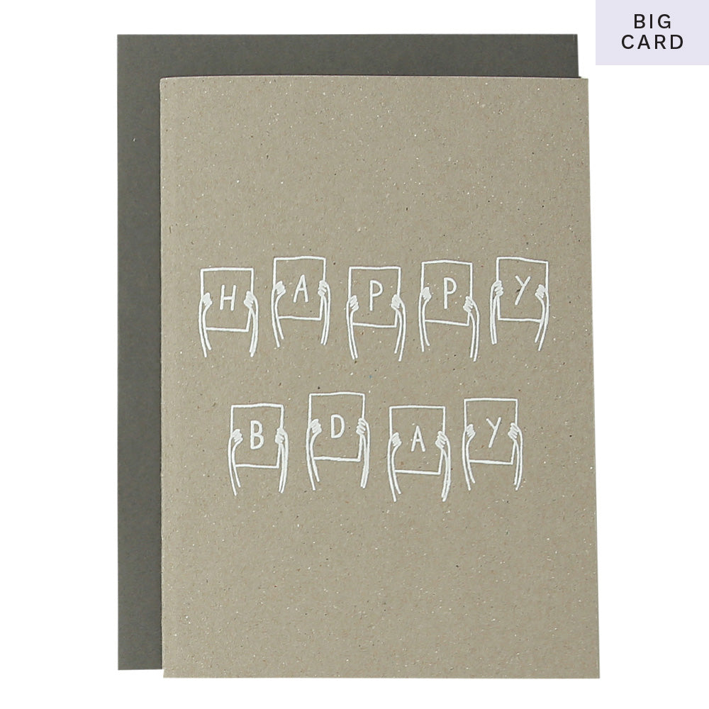 BIG CARD - POSTER BIRTHDAY - various colours