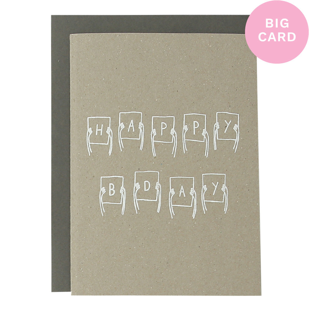 BIG CARD - POSTER BIRTHDAY - various colours