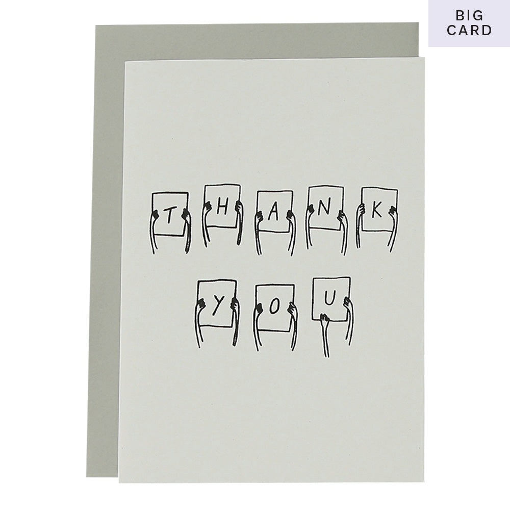BIG CARD - POSTER THANK YOU - various colours