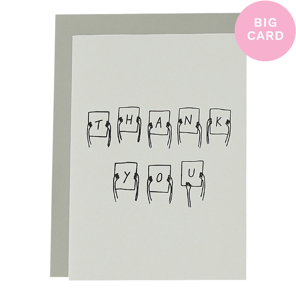 BIG CARD - POSTER THANK YOU - various colours