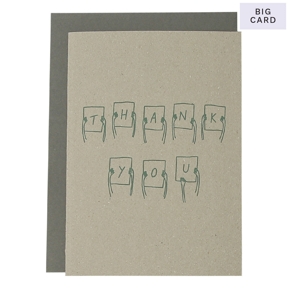 BIG CARD - POSTER THANK YOU - various colours