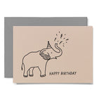 Cute elephant illustration birthday card