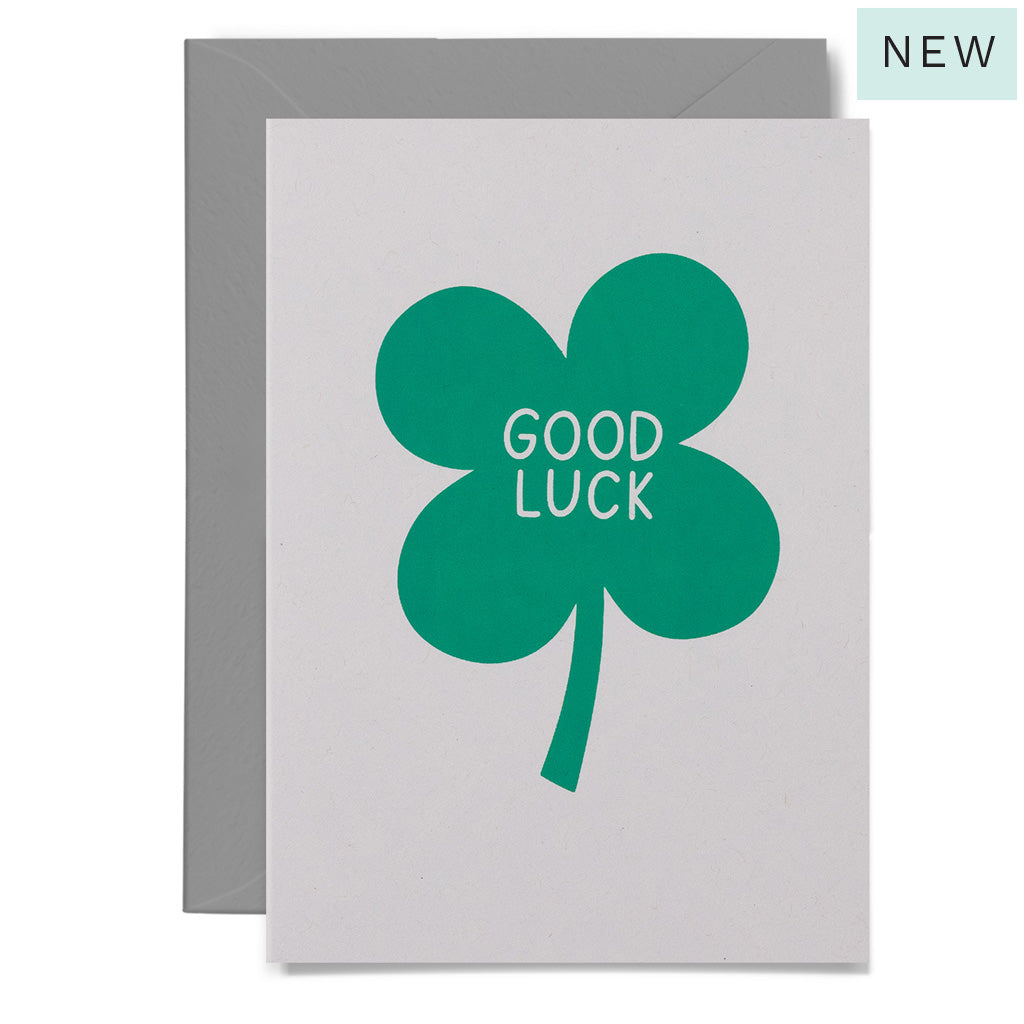 good luck green white cards