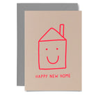 Happy New Home card with smiley house