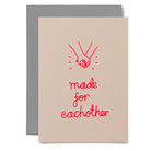 Cute couple card made for eachother text