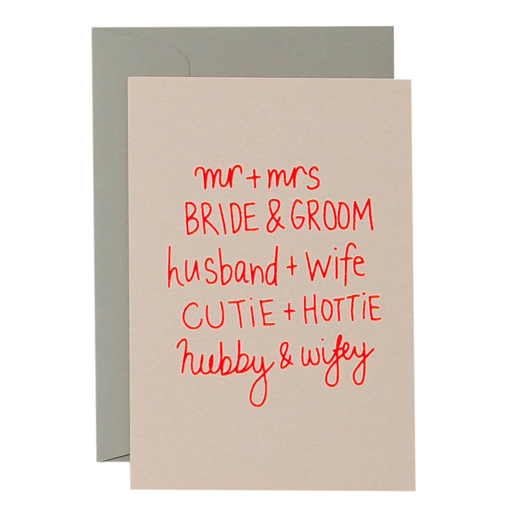 MR + MRS - various colours