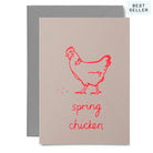Spring chicken greeting card design