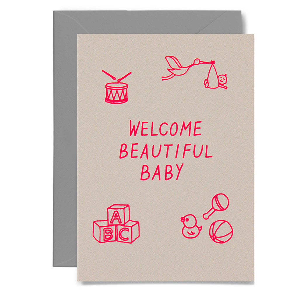 Welcome beautiful baby card 