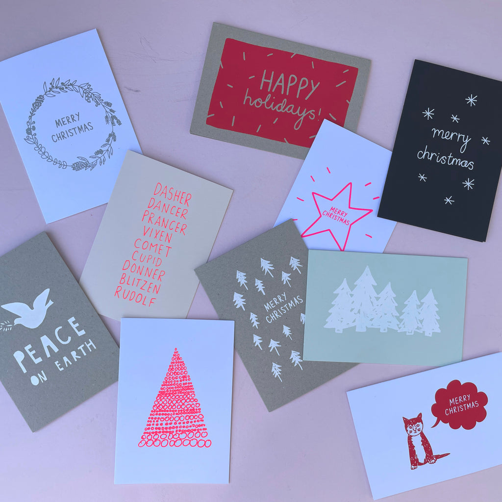 MIXED PACK OF 10 CHRISTMAS CARDS