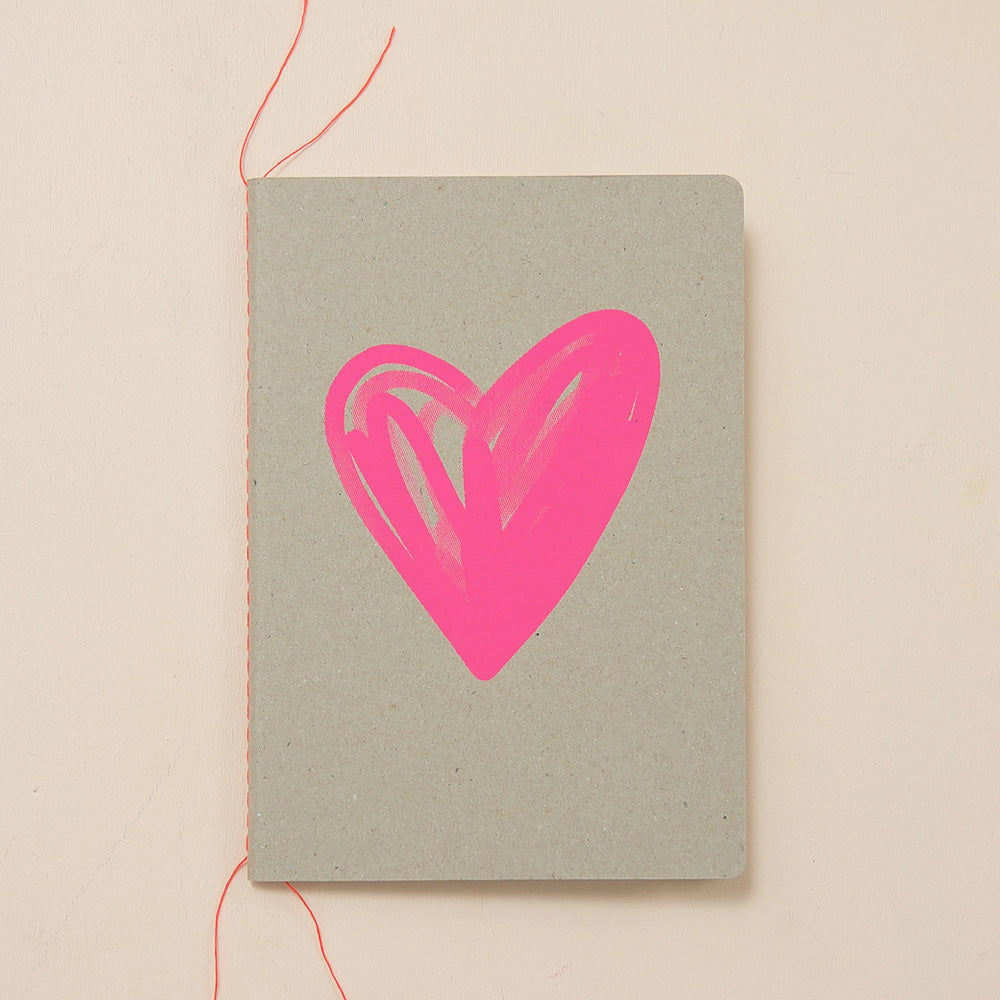 HEART NOTEBOOK - various colours